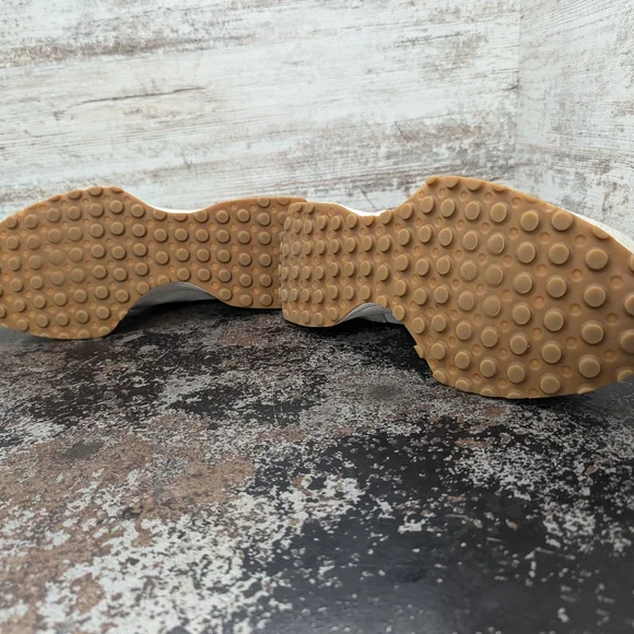 New Balance White and Tan Athletic Sneakers - Picture 7 of 7